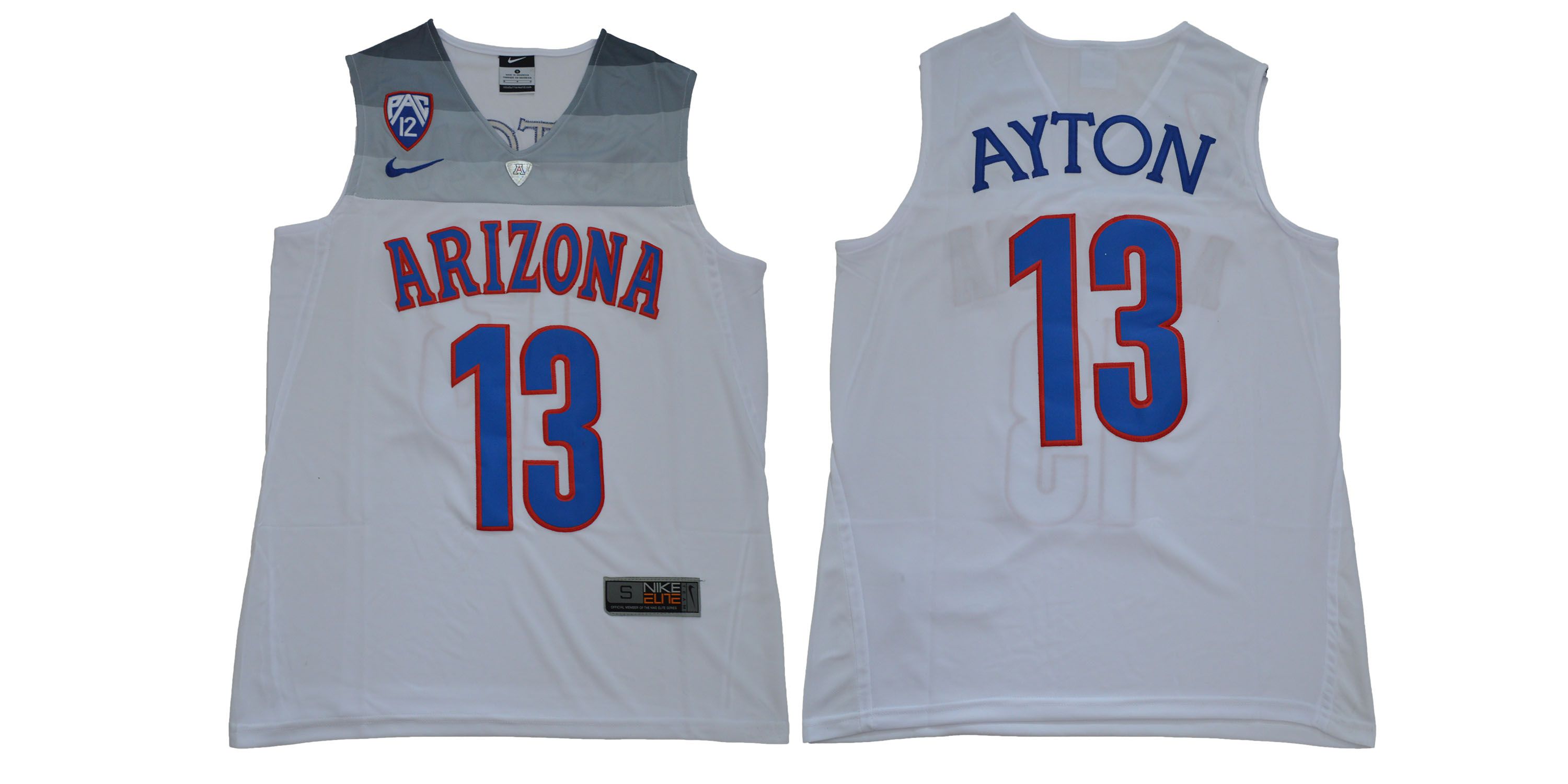 Men Arizona Wildcats #13 Ayton White NBA NCAA Jerseys